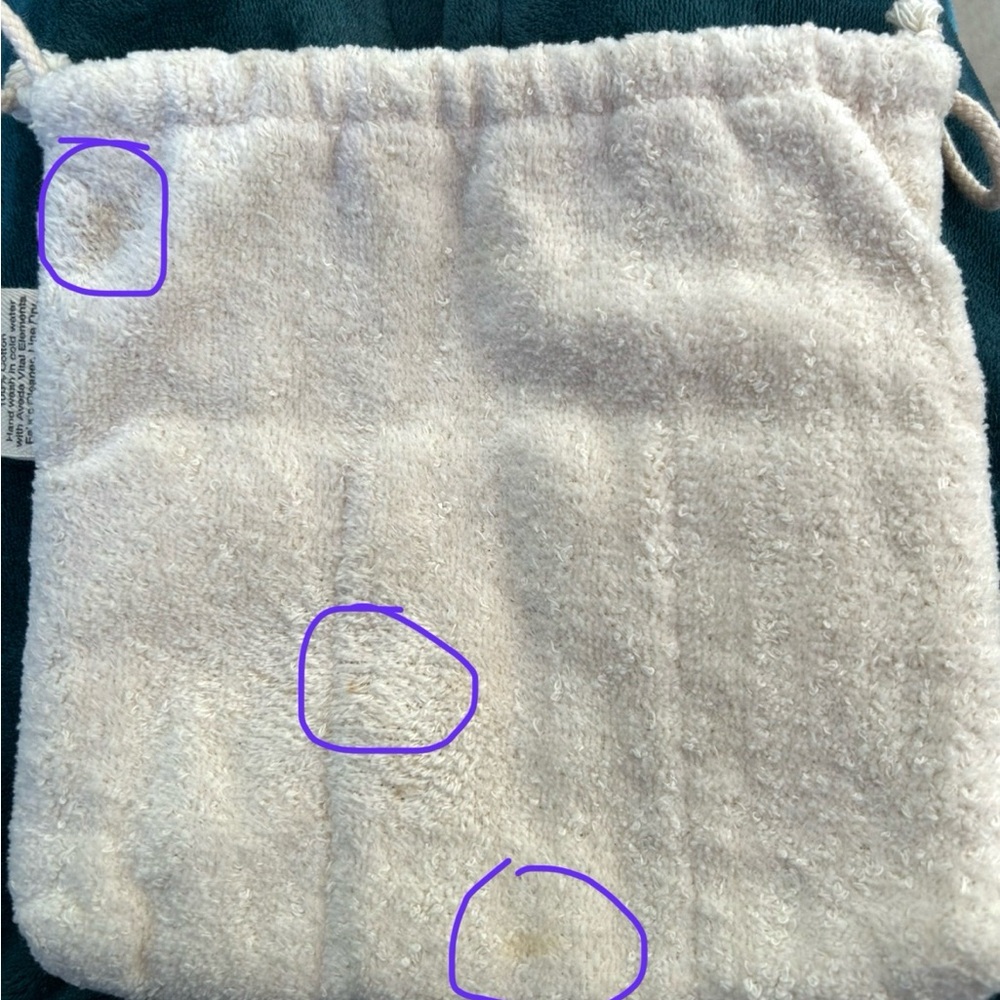 AVEDA Cream Terry Drawstring Pouch - Picture 8 of 8